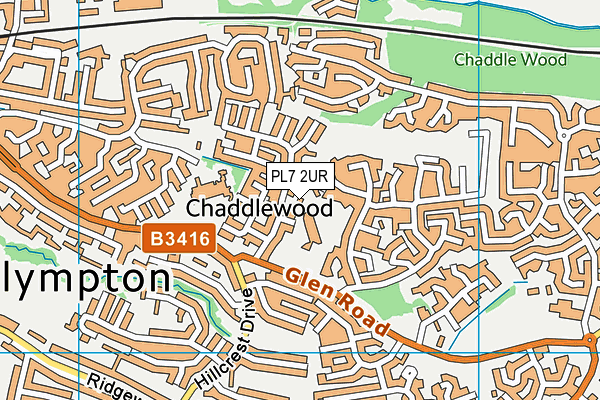 PL7 2UR map - OS VectorMap District (Ordnance Survey)