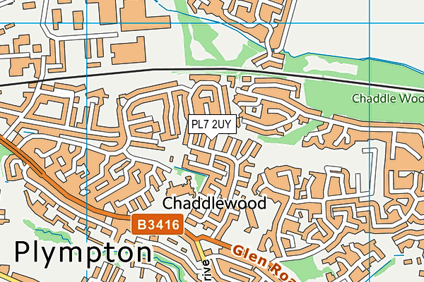 PL7 2UY map - OS VectorMap District (Ordnance Survey)