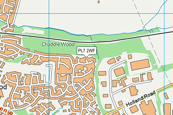 PL7 2WF map - OS VectorMap District (Ordnance Survey)