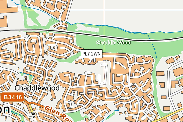 PL7 2WN map - OS VectorMap District (Ordnance Survey)