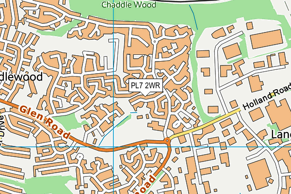 PL7 2WR map - OS VectorMap District (Ordnance Survey)