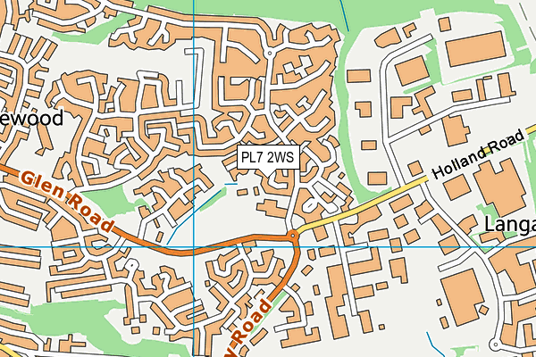 PL7 2WS map - OS VectorMap District (Ordnance Survey)