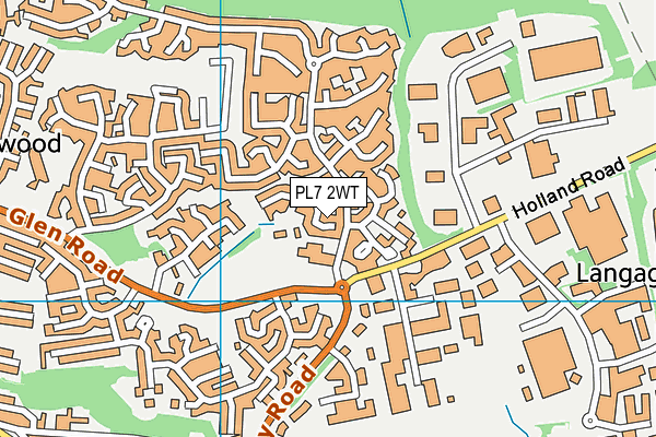 PL7 2WT map - OS VectorMap District (Ordnance Survey)