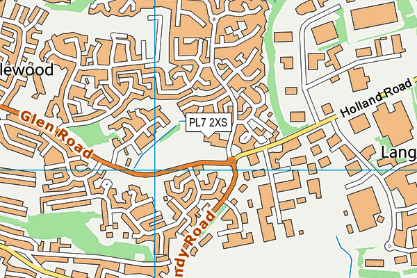 PL7 2XS map - OS VectorMap District (Ordnance Survey)