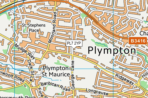 PL7 2YP map - OS VectorMap District (Ordnance Survey)