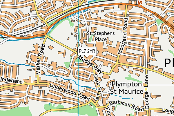 PL7 2YR map - OS VectorMap District (Ordnance Survey)