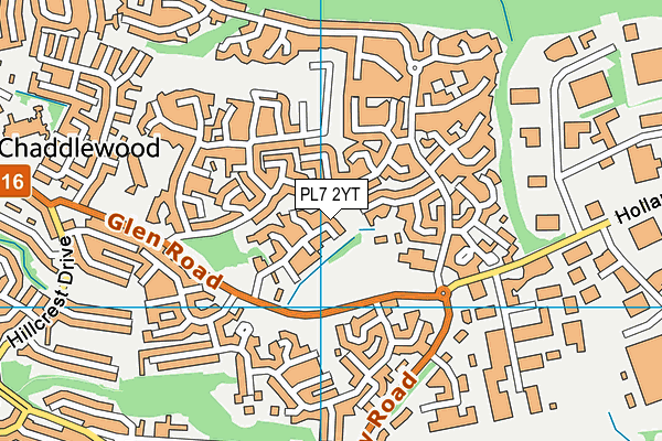 PL7 2YT map - OS VectorMap District (Ordnance Survey)