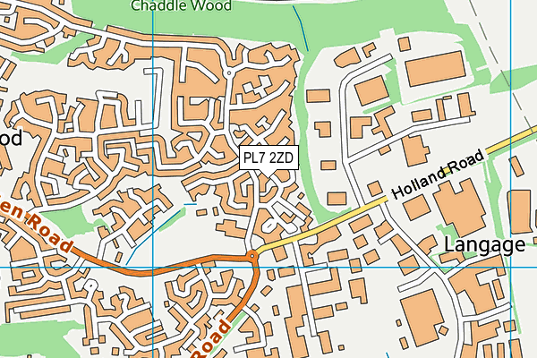 PL7 2ZD map - OS VectorMap District (Ordnance Survey)