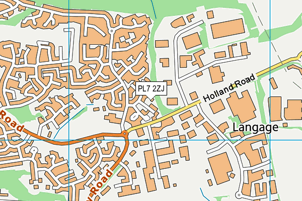PL7 2ZJ map - OS VectorMap District (Ordnance Survey)