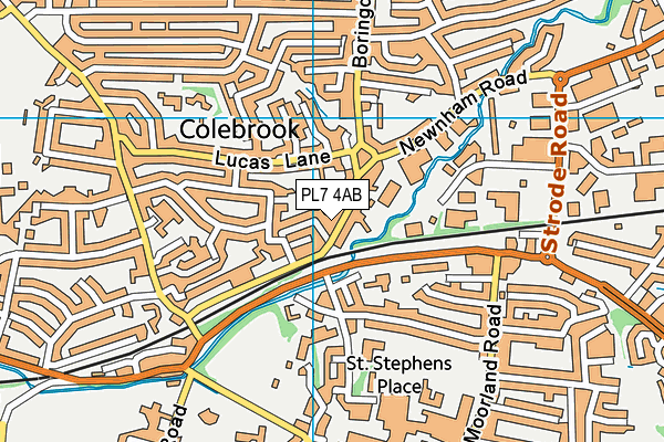 PL7 4AB map - OS VectorMap District (Ordnance Survey)