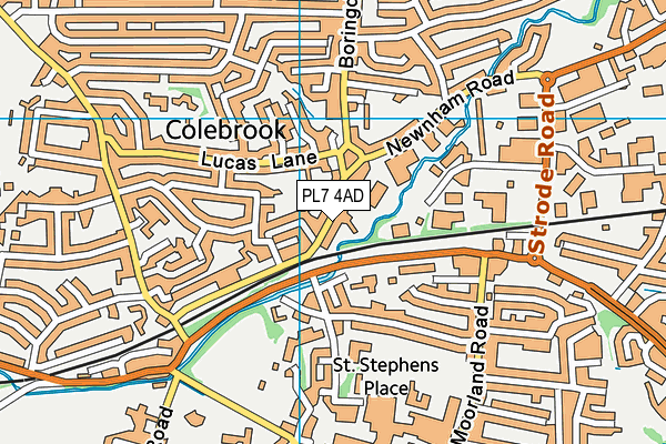 PL7 4AD map - OS VectorMap District (Ordnance Survey)