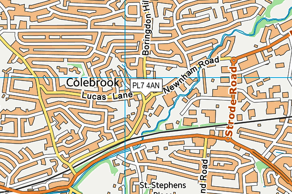 PL7 4AN map - OS VectorMap District (Ordnance Survey)