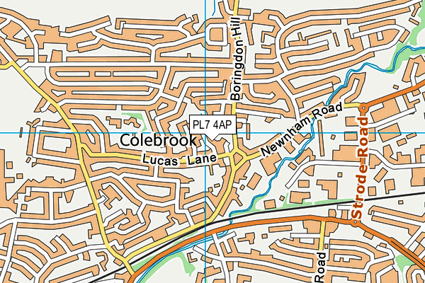 PL7 4AP map - OS VectorMap District (Ordnance Survey)