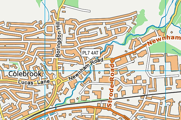 PL7 4AT map - OS VectorMap District (Ordnance Survey)