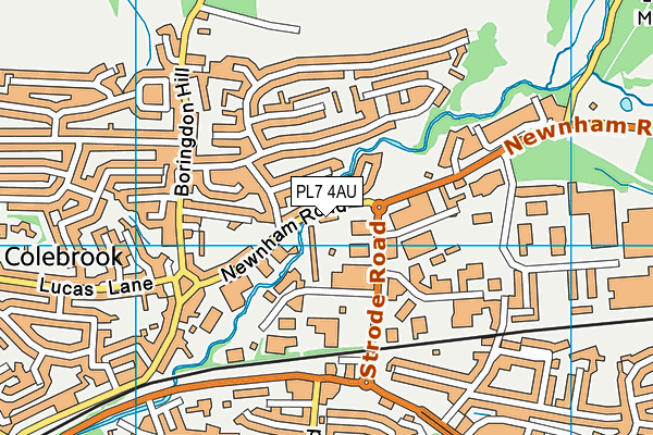 PL7 4AU map - OS VectorMap District (Ordnance Survey)