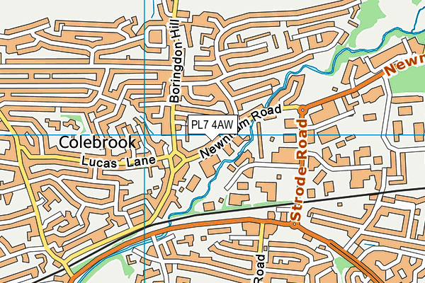 PL7 4AW map - OS VectorMap District (Ordnance Survey)