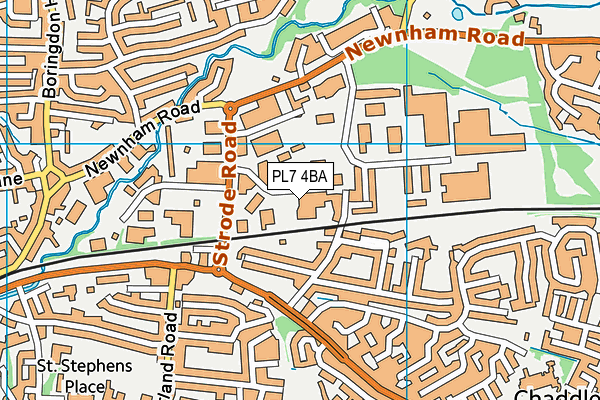 PL7 4BA map - OS VectorMap District (Ordnance Survey)