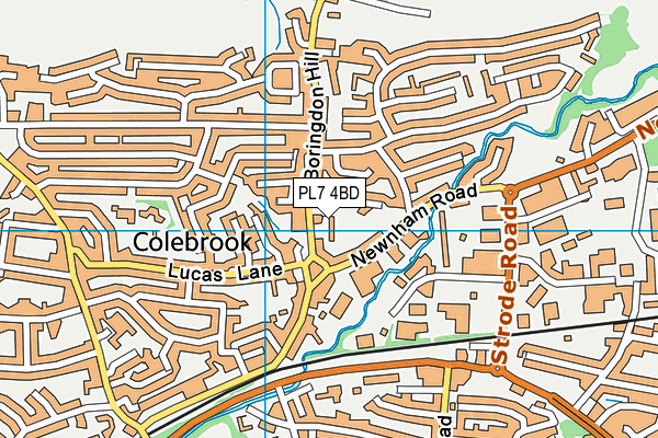 PL7 4BD map - OS VectorMap District (Ordnance Survey)