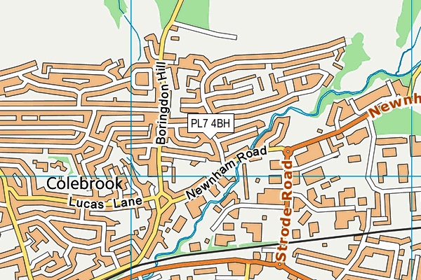 PL7 4BH map - OS VectorMap District (Ordnance Survey)