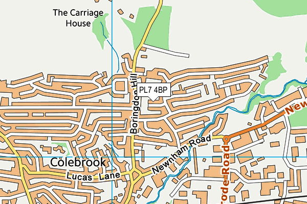PL7 4BP map - OS VectorMap District (Ordnance Survey)