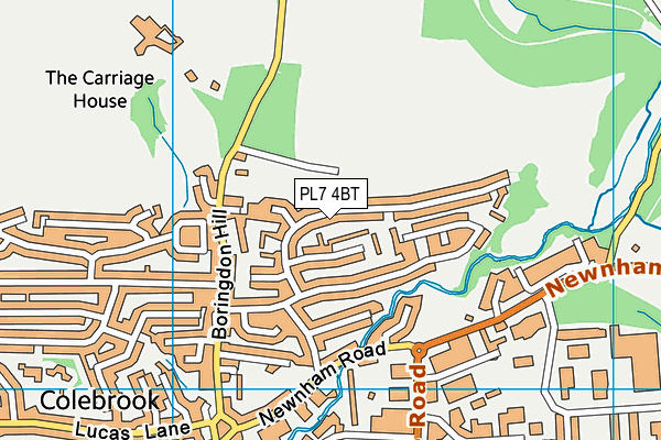 PL7 4BT map - OS VectorMap District (Ordnance Survey)