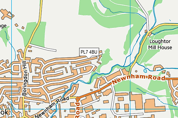 PL7 4BU map - OS VectorMap District (Ordnance Survey)