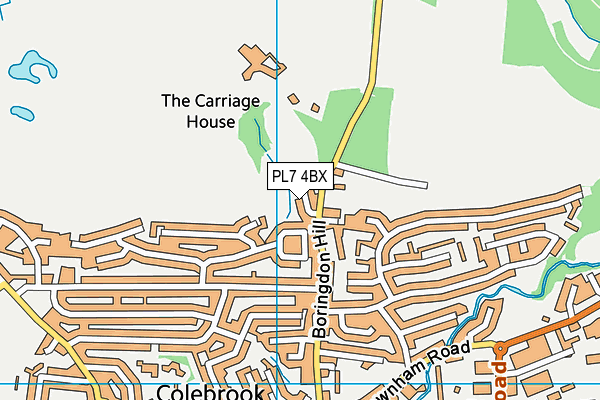 PL7 4BX map - OS VectorMap District (Ordnance Survey)
