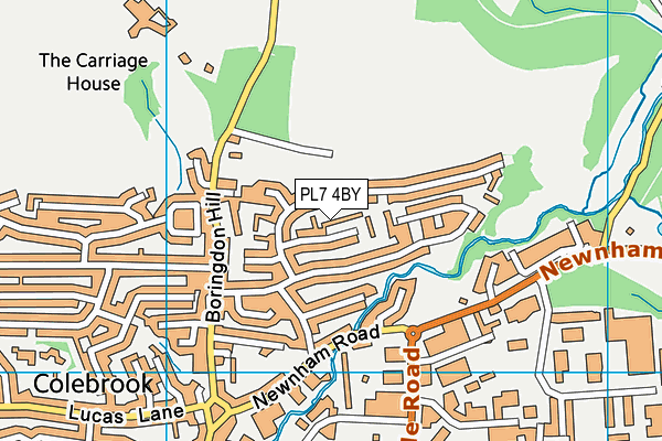 PL7 4BY map - OS VectorMap District (Ordnance Survey)