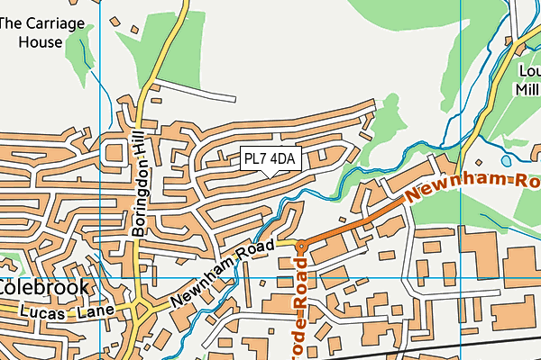 PL7 4DA map - OS VectorMap District (Ordnance Survey)