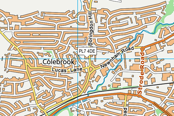 PL7 4DE map - OS VectorMap District (Ordnance Survey)