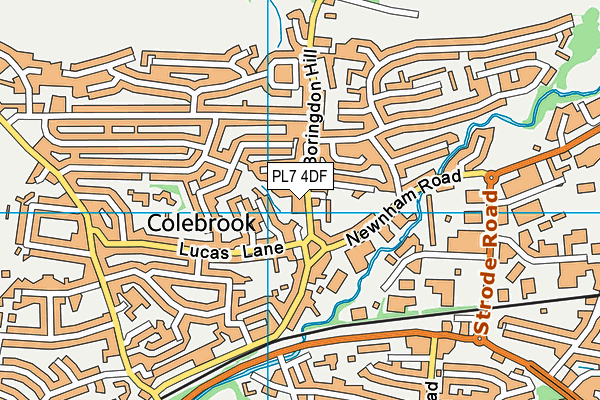 PL7 4DF map - OS VectorMap District (Ordnance Survey)