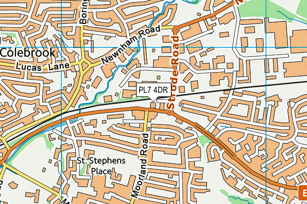 PL7 4DR map - OS VectorMap District (Ordnance Survey)