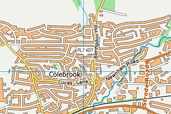 PL7 4DT map - OS VectorMap District (Ordnance Survey)