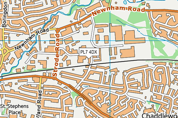 PL7 4DX map - OS VectorMap District (Ordnance Survey)