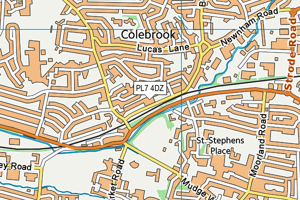 PL7 4DZ map - OS VectorMap District (Ordnance Survey)