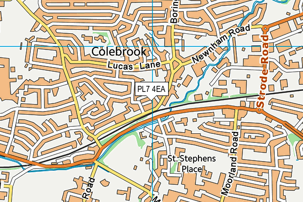 PL7 4EA map - OS VectorMap District (Ordnance Survey)