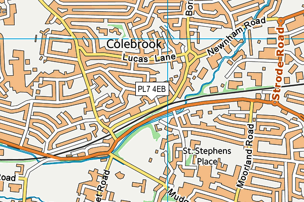PL7 4EB map - OS VectorMap District (Ordnance Survey)