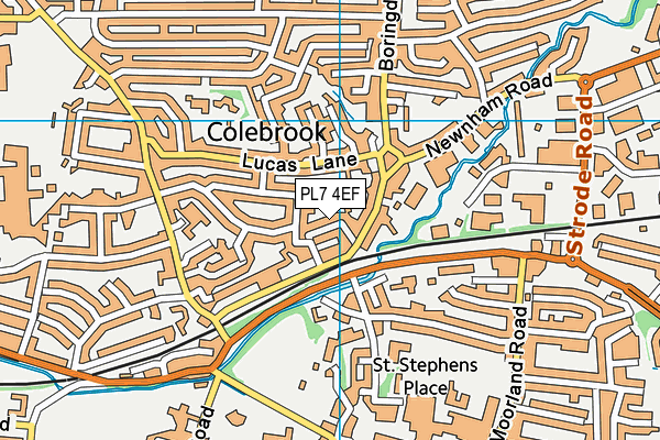 PL7 4EF map - OS VectorMap District (Ordnance Survey)