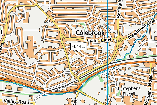 PL7 4EJ map - OS VectorMap District (Ordnance Survey)