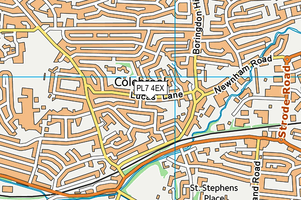 PL7 4EX map - OS VectorMap District (Ordnance Survey)