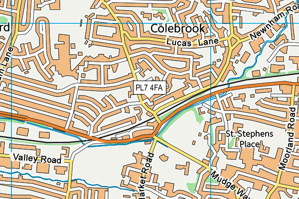 PL7 4FA map - OS VectorMap District (Ordnance Survey)