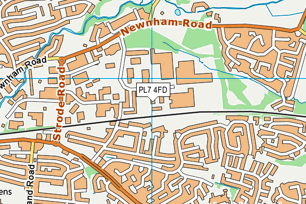 PL7 4FD map - OS VectorMap District (Ordnance Survey)