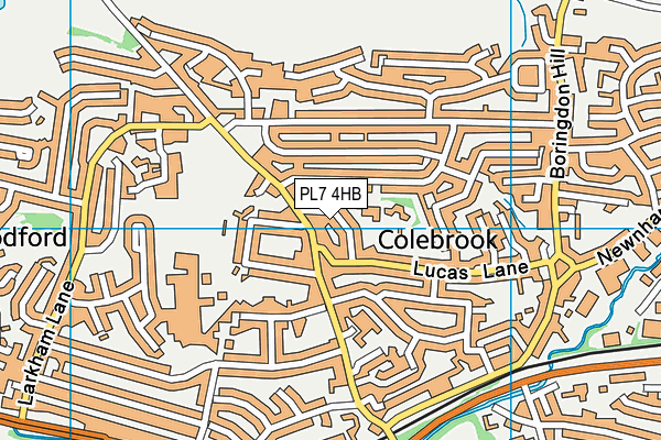 PL7 4HB map - OS VectorMap District (Ordnance Survey)