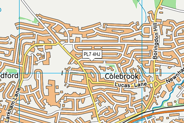 Boringdon Primary School map (PL7 4HJ) - OS VectorMap District (Ordnance Survey)