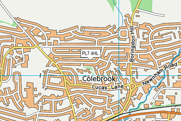 PL7 4HL map - OS VectorMap District (Ordnance Survey)