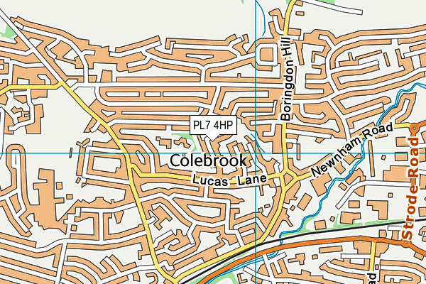 PL7 4HP map - OS VectorMap District (Ordnance Survey)