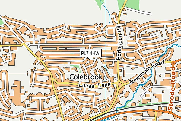 PL7 4HW map - OS VectorMap District (Ordnance Survey)