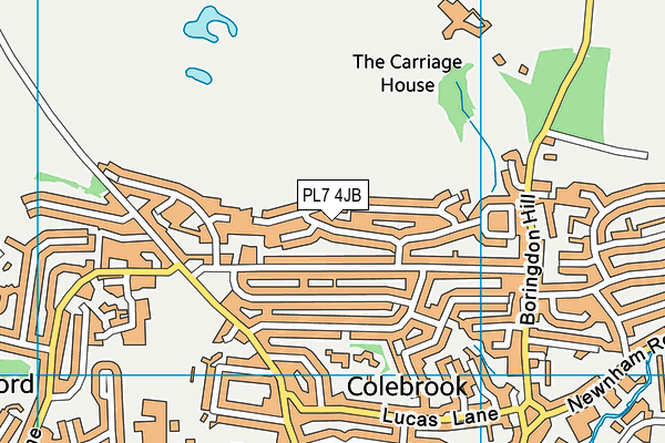 PL7 4JB map - OS VectorMap District (Ordnance Survey)