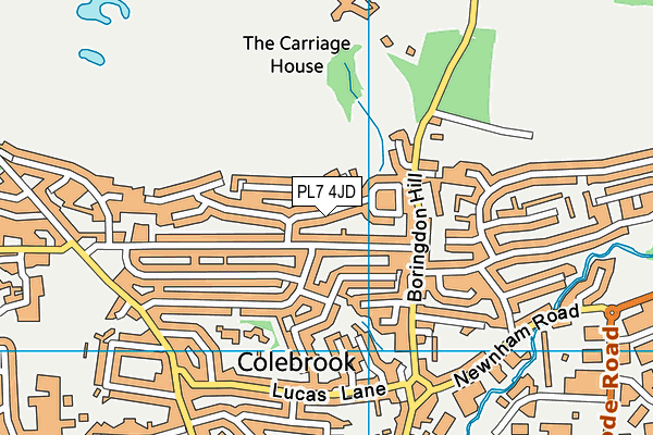 PL7 4JD map - OS VectorMap District (Ordnance Survey)