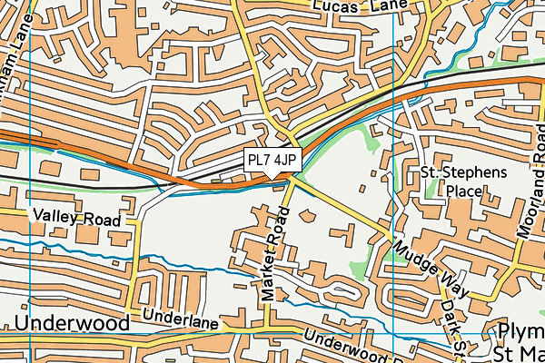 PL7 4JP map - OS VectorMap District (Ordnance Survey)